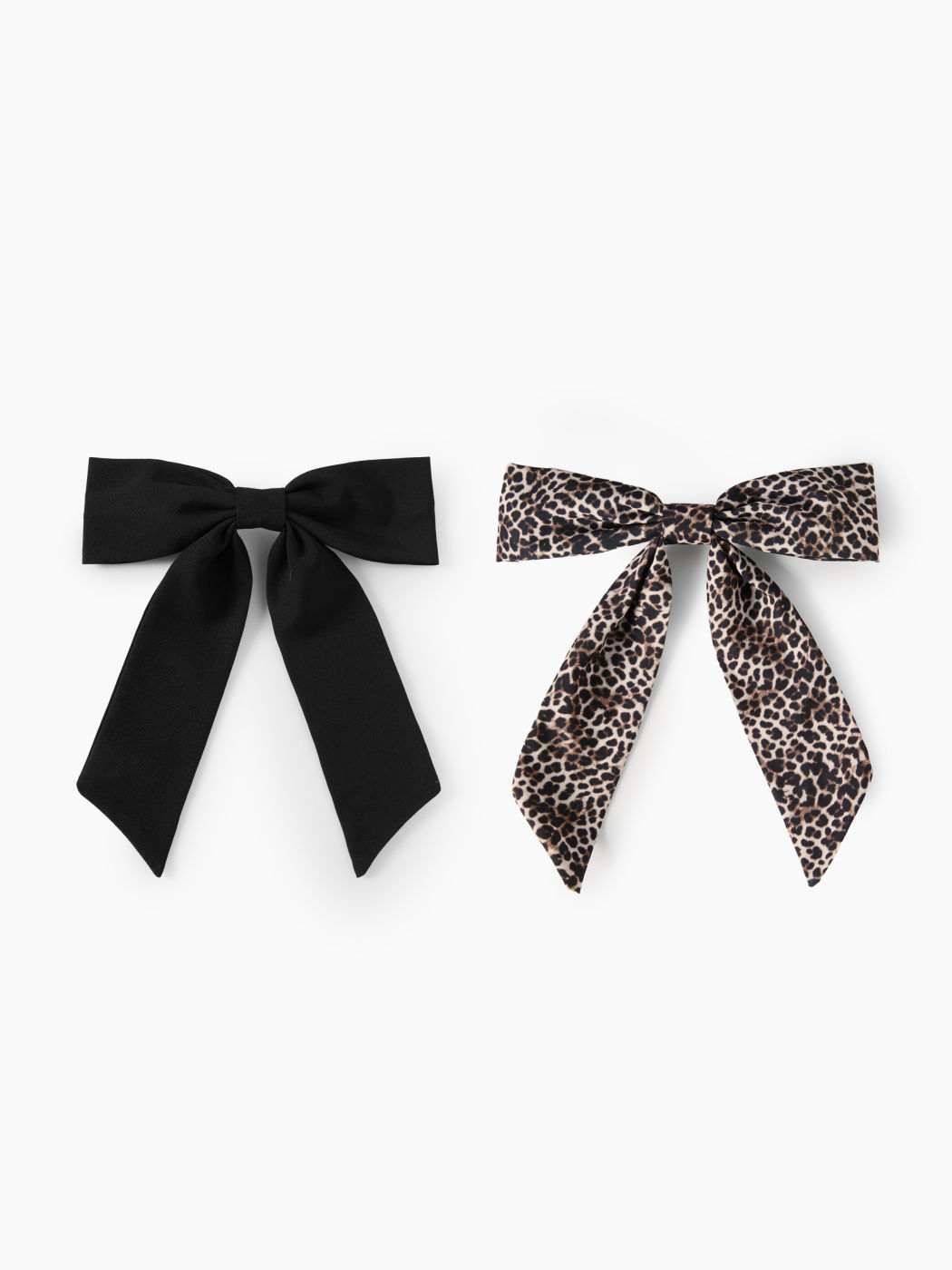 2PCS LEOPARD PRINT BOWKNOT HAIR CLIP