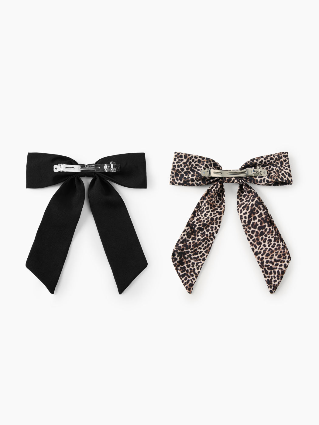2PCS LEOPARD PRINT BOWKNOT HAIR CLIP