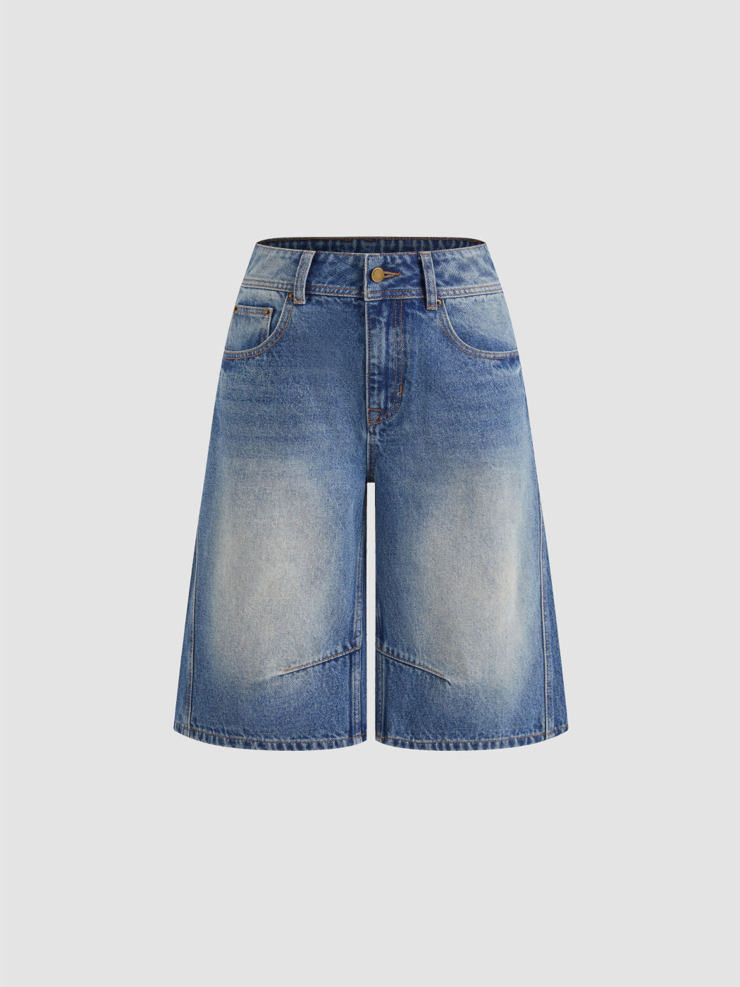 Cider Denim Mid Rise Wide Leg Jorts