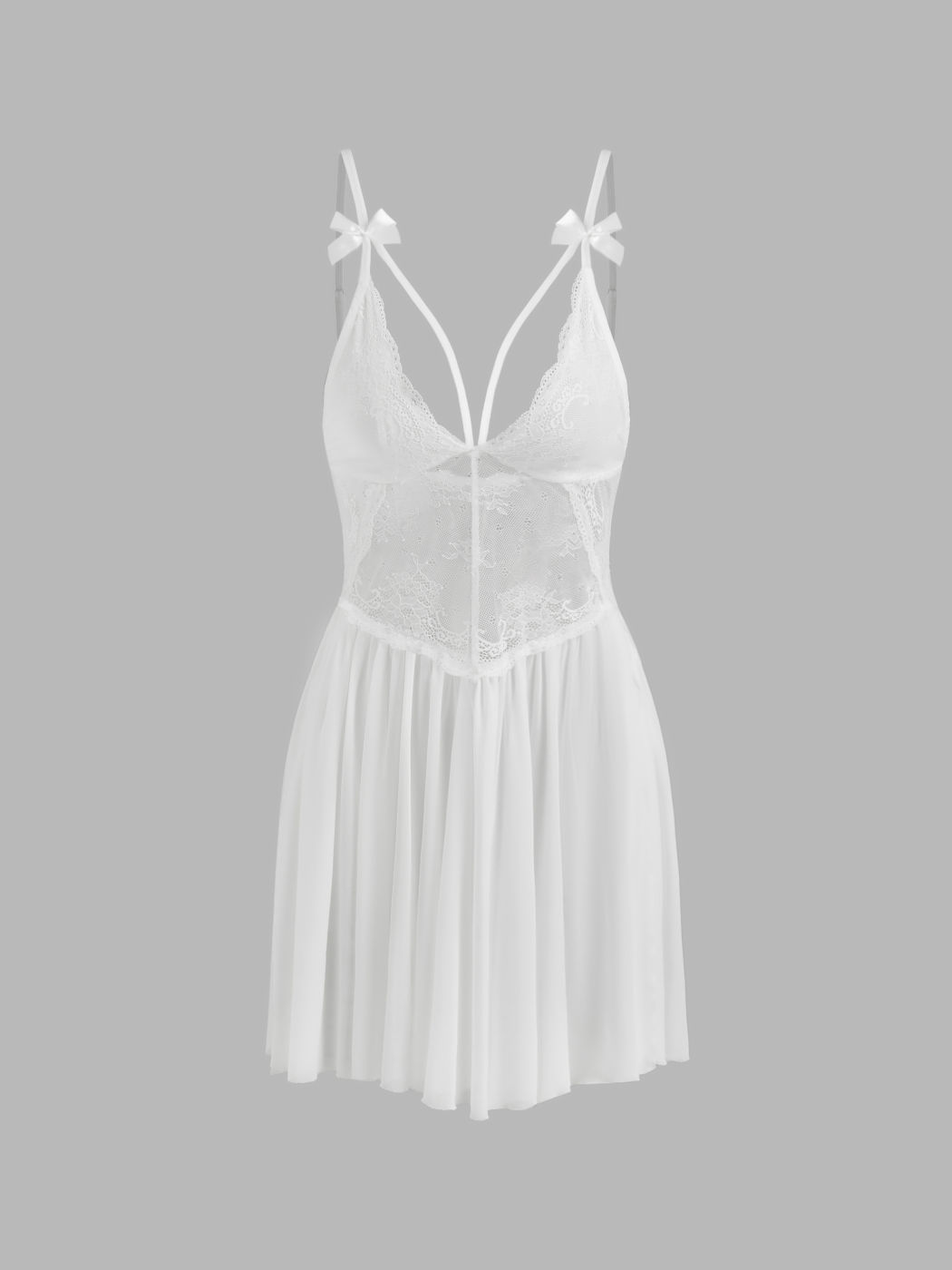 Heaven On Earth Lace Detail Mini Nightdress