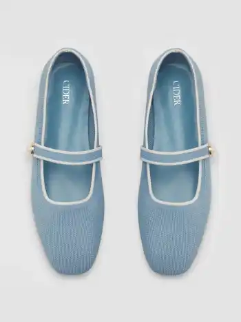 Classic Faux Pearl Mary Jane Ballet Flats