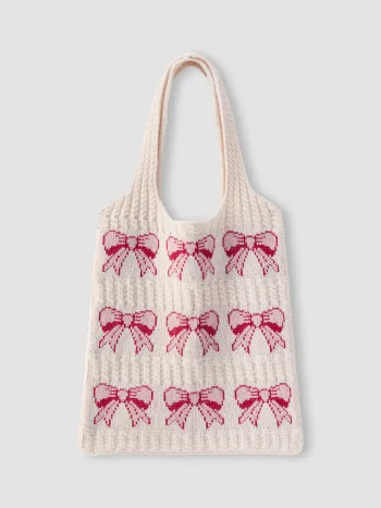 BOWKNOT KNIT TOTE BAG
