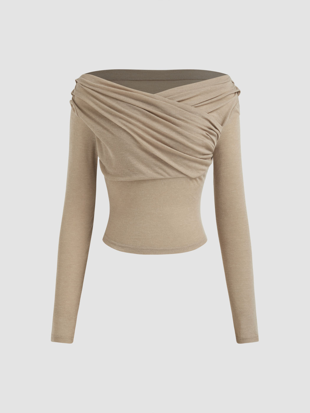 V-neck Ruched Crop Top