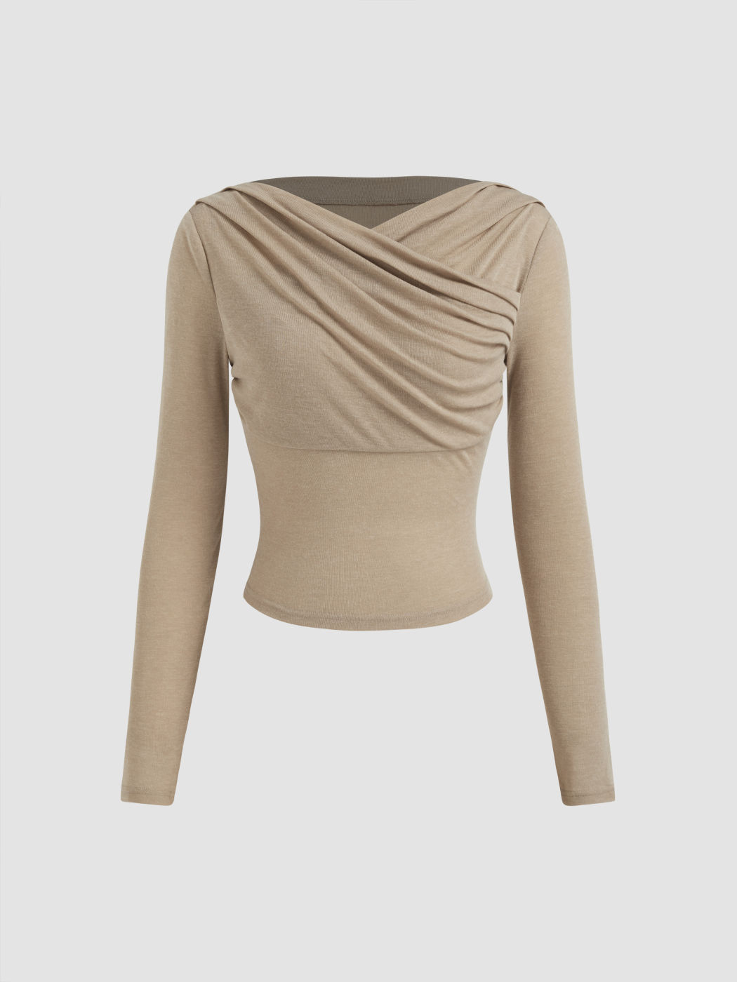 V-neck Ruched Crop Top