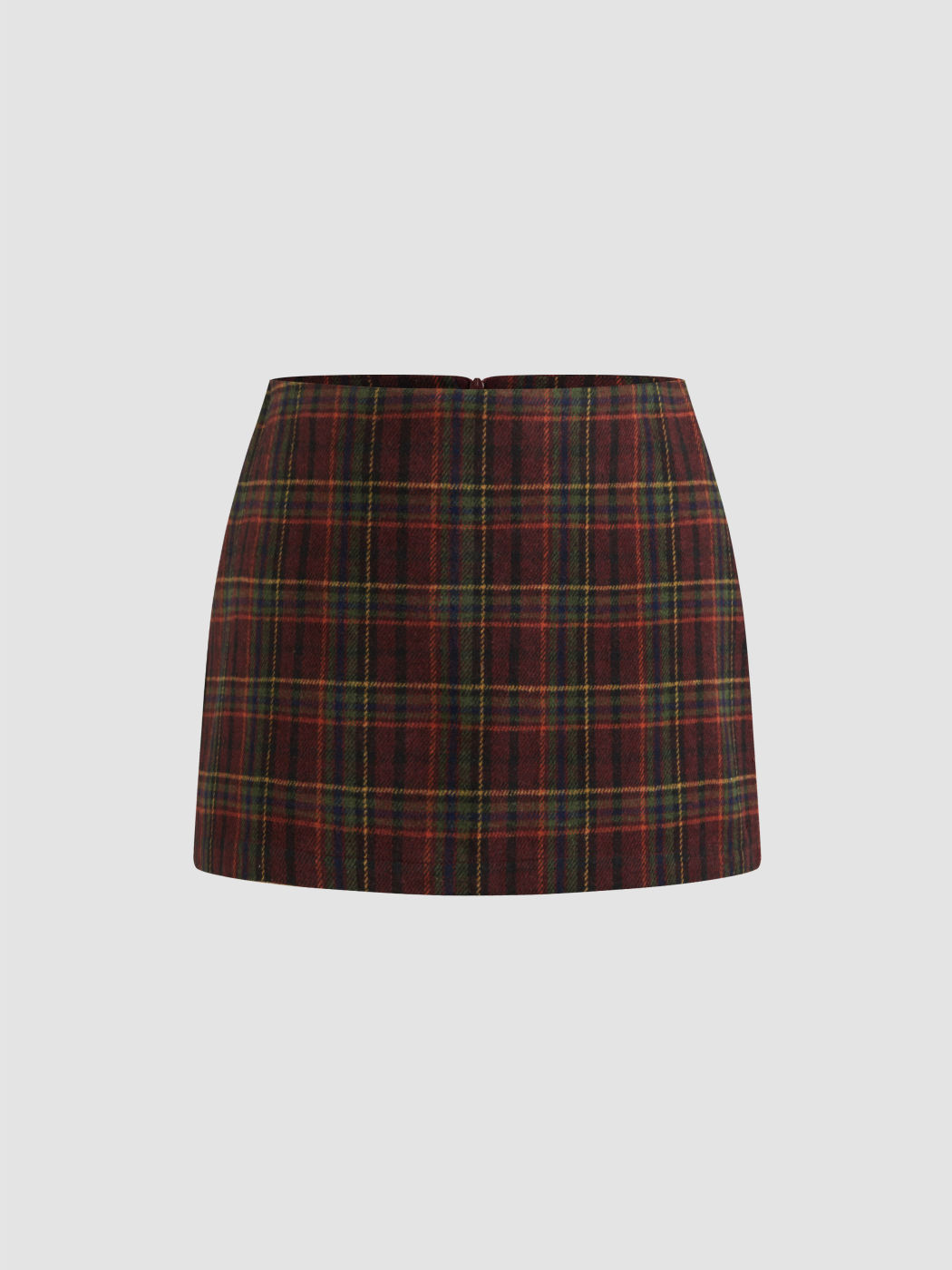 Tweed Low Rise Tartan Micro Mini Skirt