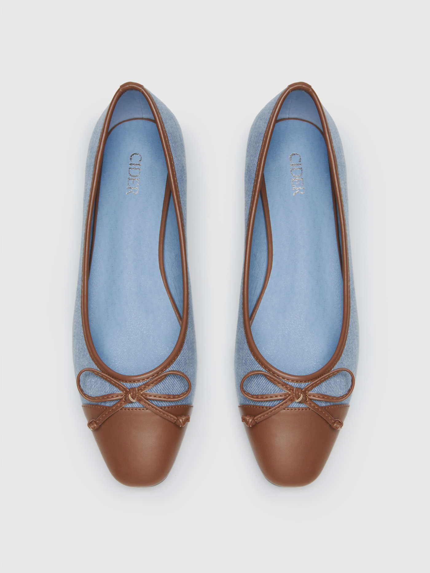 BOWKNOT TWO-TONE FAUX LEATHER MARY JANE FLATS