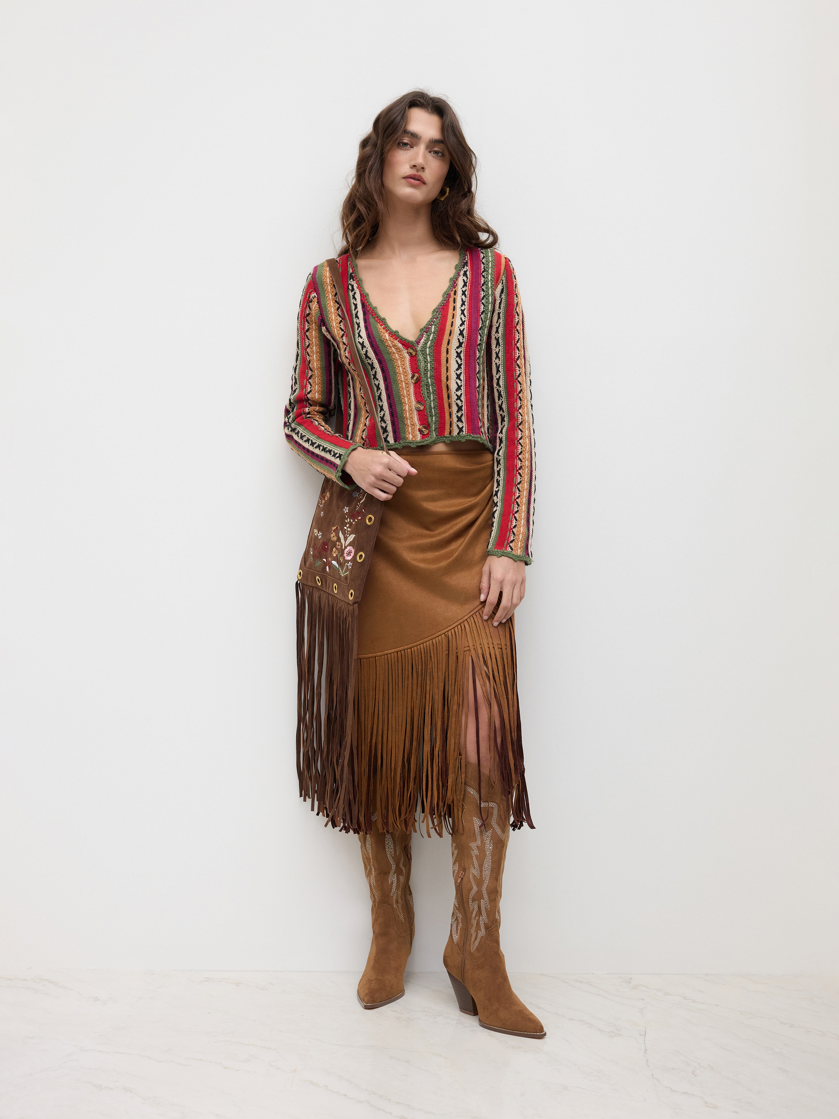 スカート mediam fringe maxi skirt ZARA NEW HIGH-WAIST MIDI SKIRT WITH FRINGE SEA GREEN SIZE S