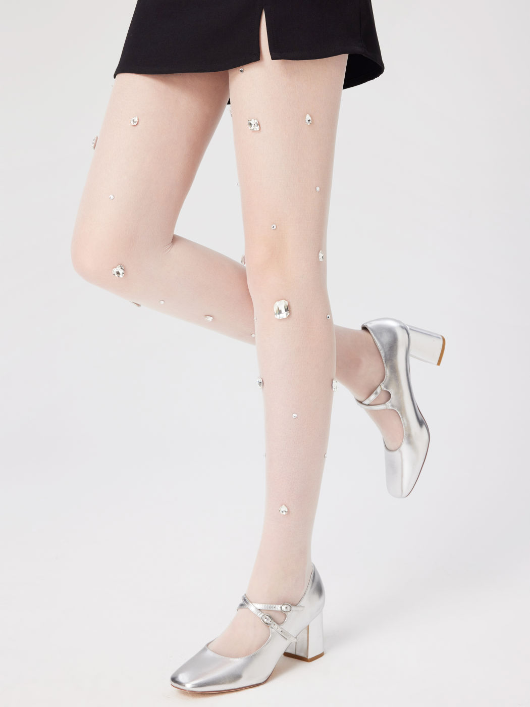 RHINESTONE DECOR TIGHTS