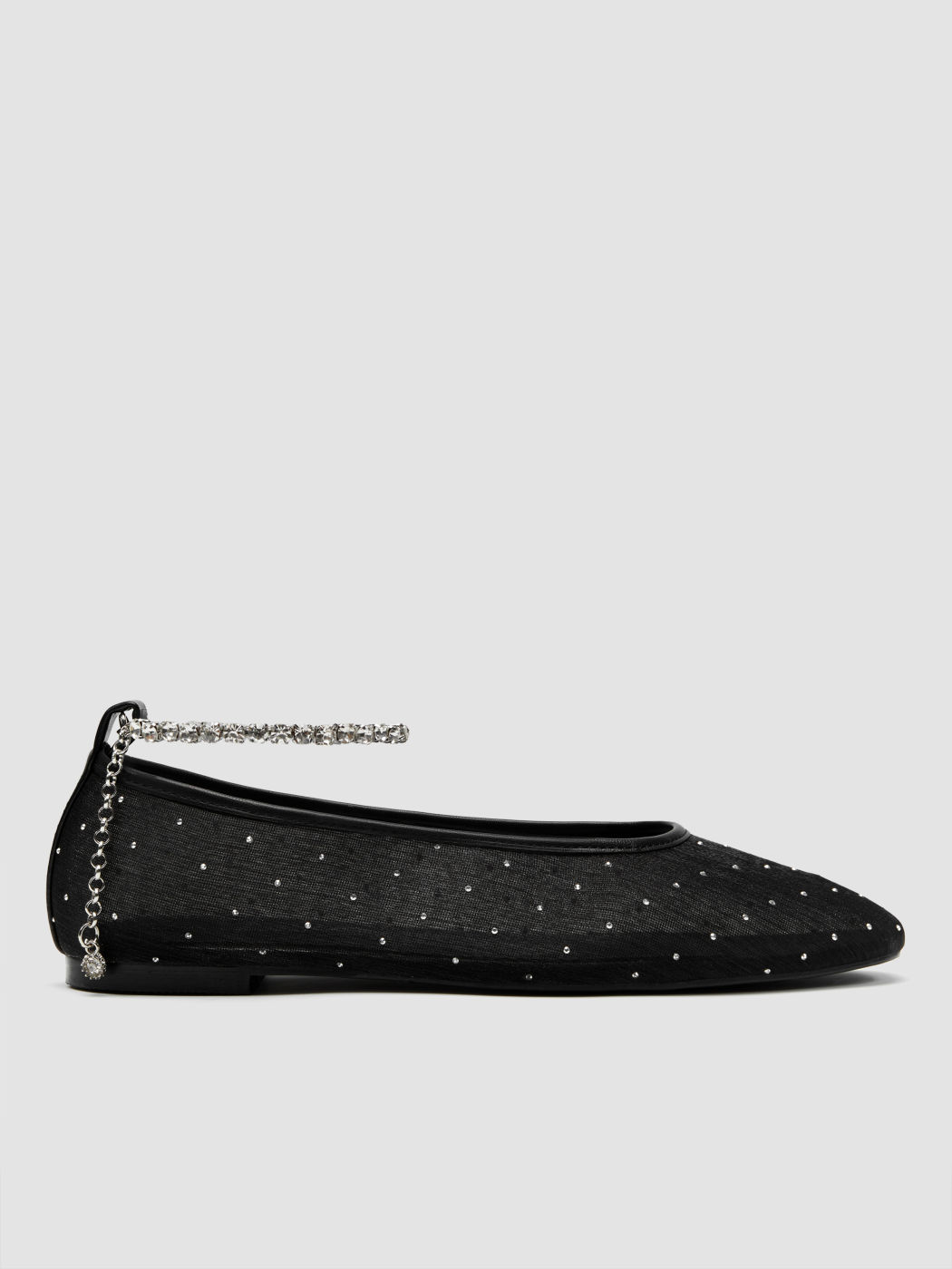 Rhinestone Mesh Mary Jane Flats