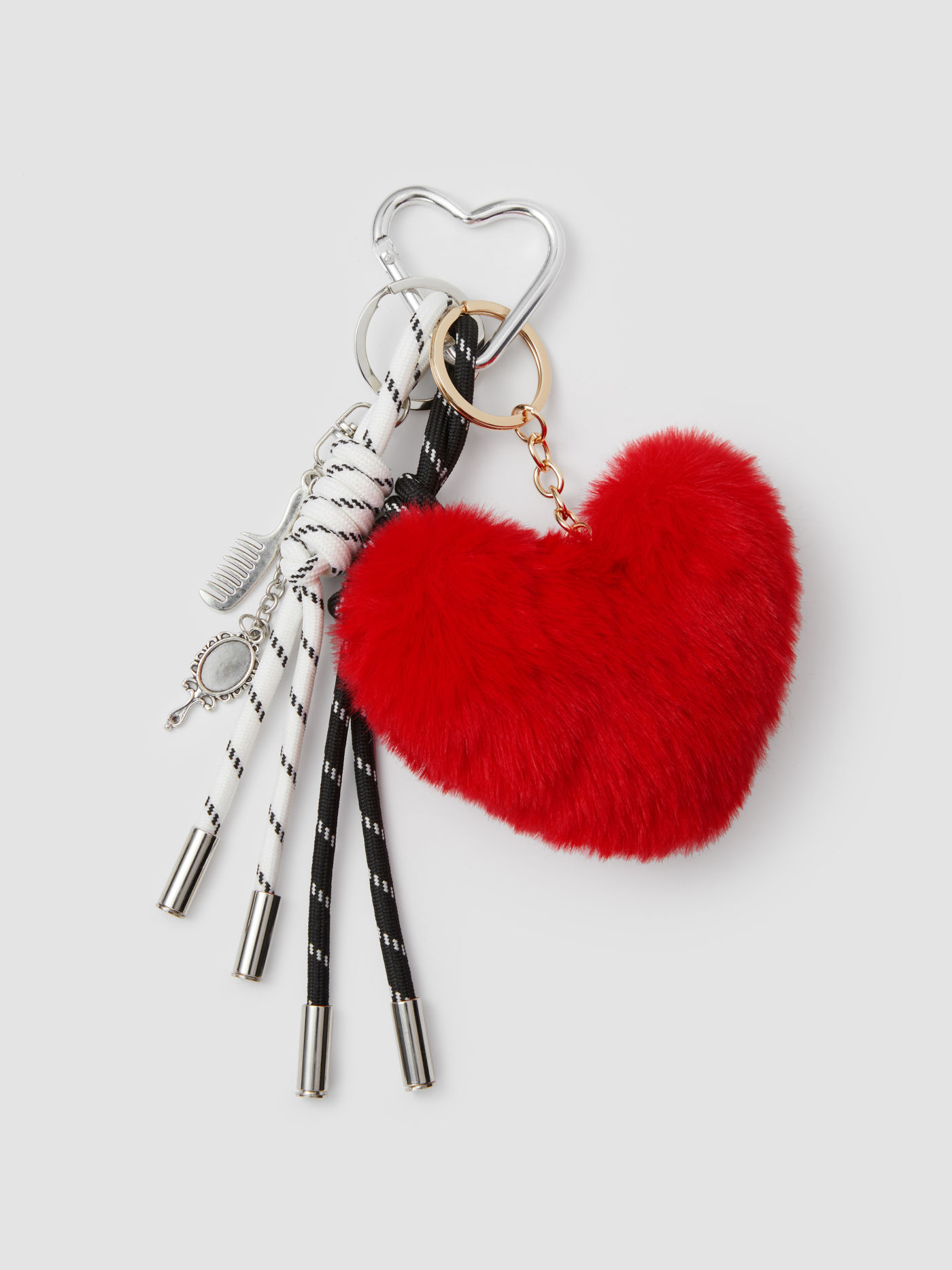 Pendentif Sac Cœur & Miroir & Peigne