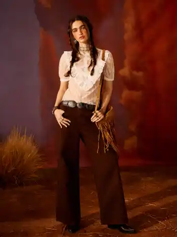 Cider Denim Mittelhohe Taschen Jeans mit breiten Beinen