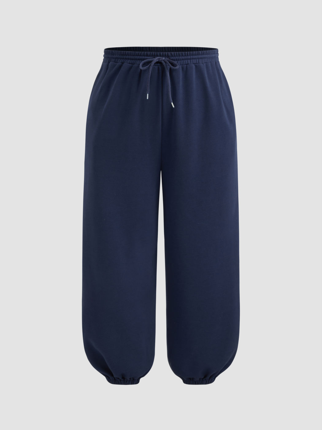 Terry Mid Rise Knotted Pocket Jogger Sweatpants Curve & Plus