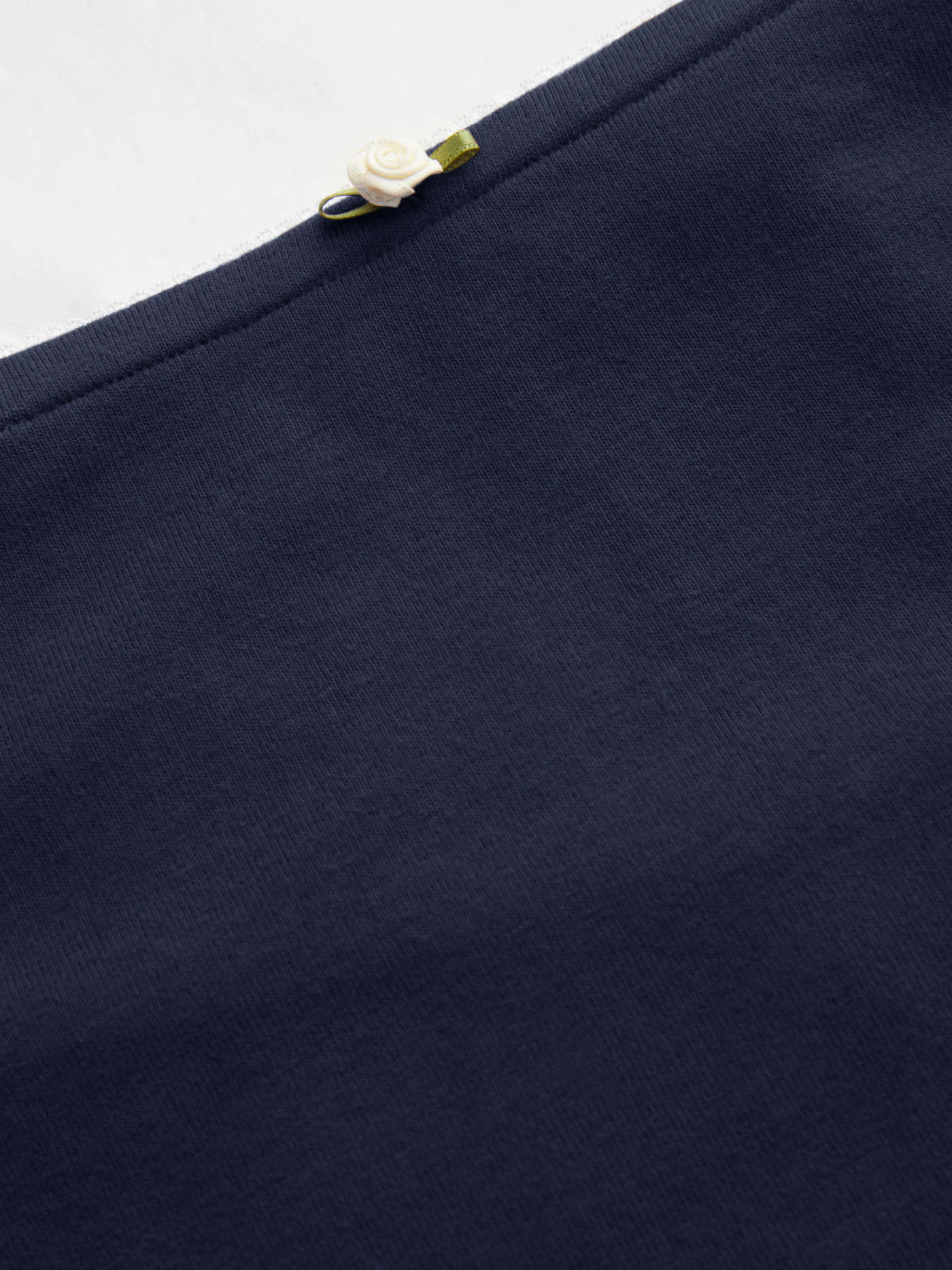 Cotton-blend Rosette Ruched Tube Top