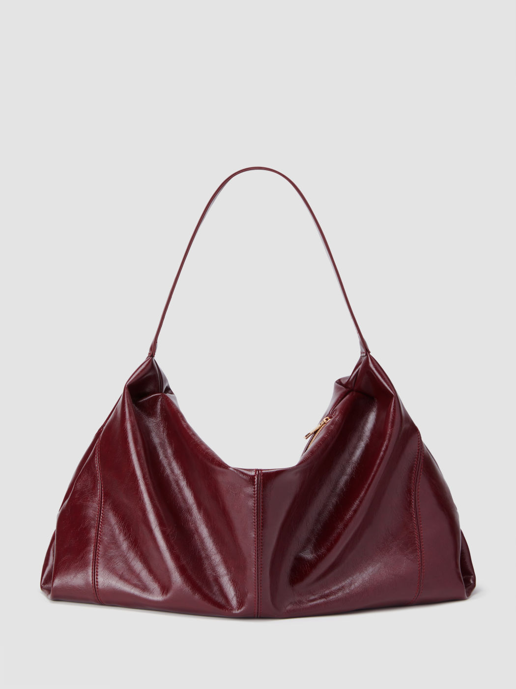 RECTANGULAR FAUX LEATHER TOTE BAG