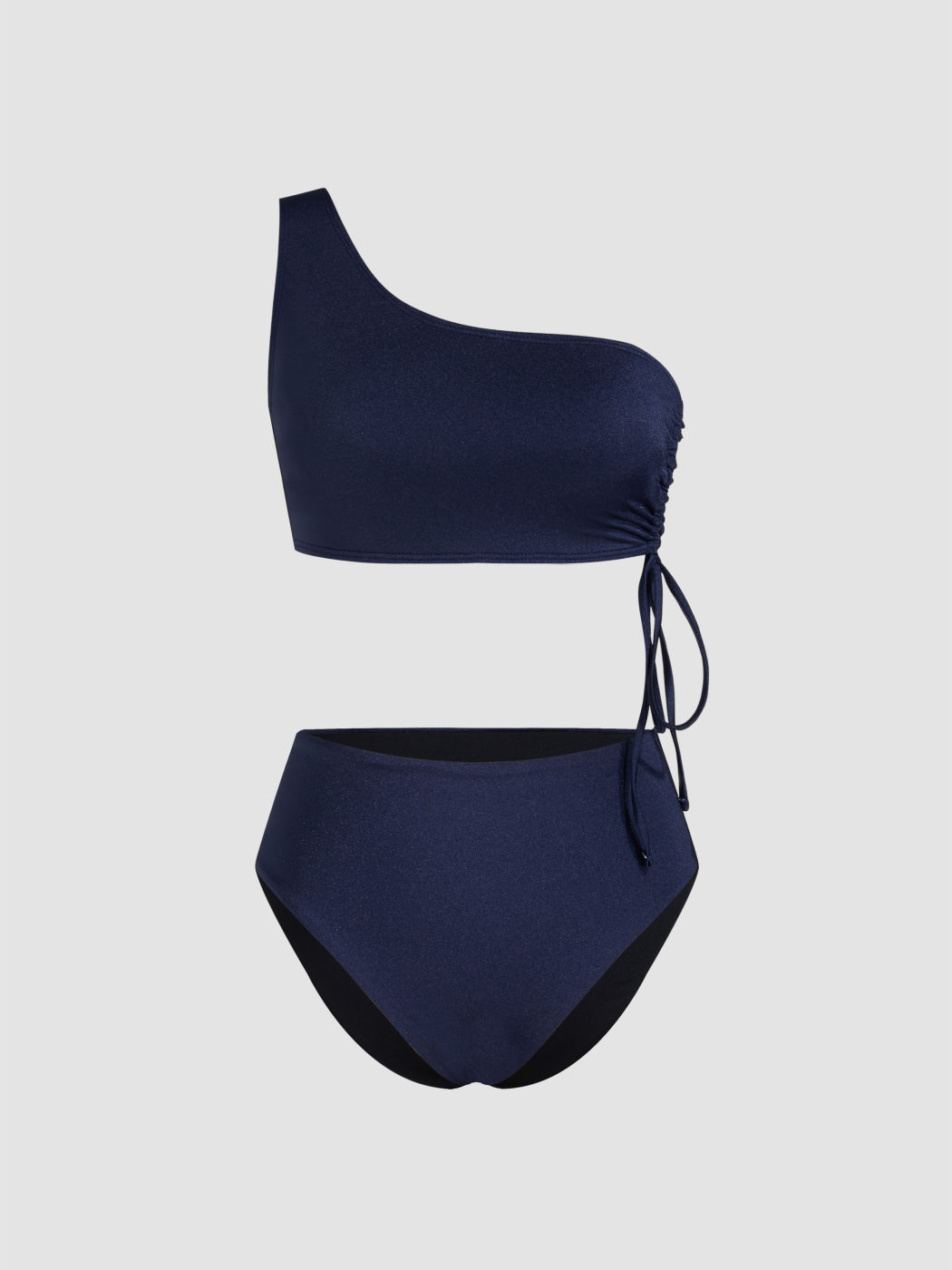 Asymmetrischer Ausschnitt Knoten Bikini Set
