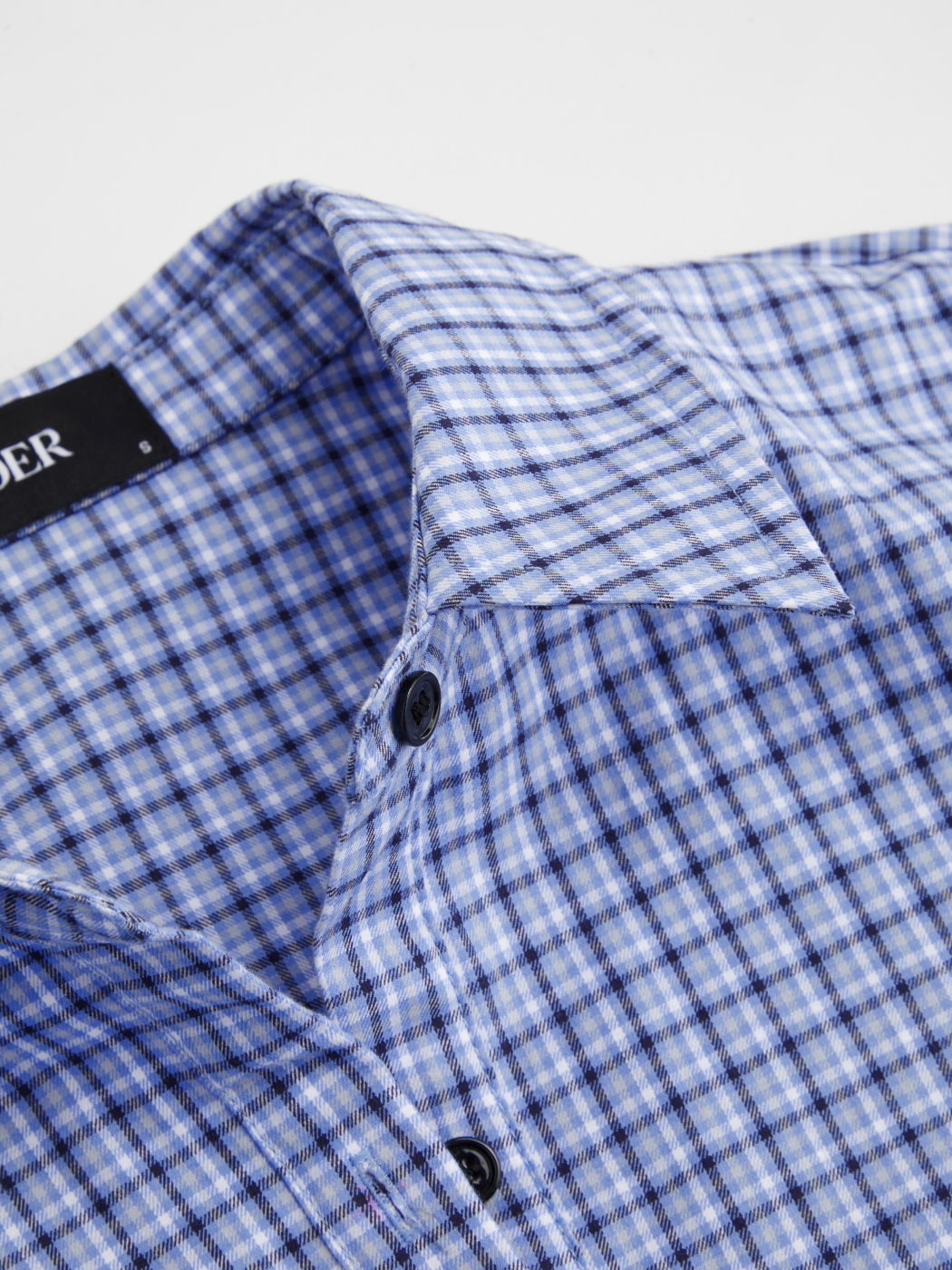 100% Cotton Polo Check Ruched Shirt