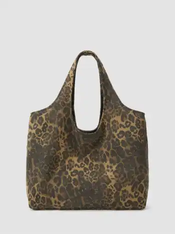 Leopardenmuster Canvas Tote Bag