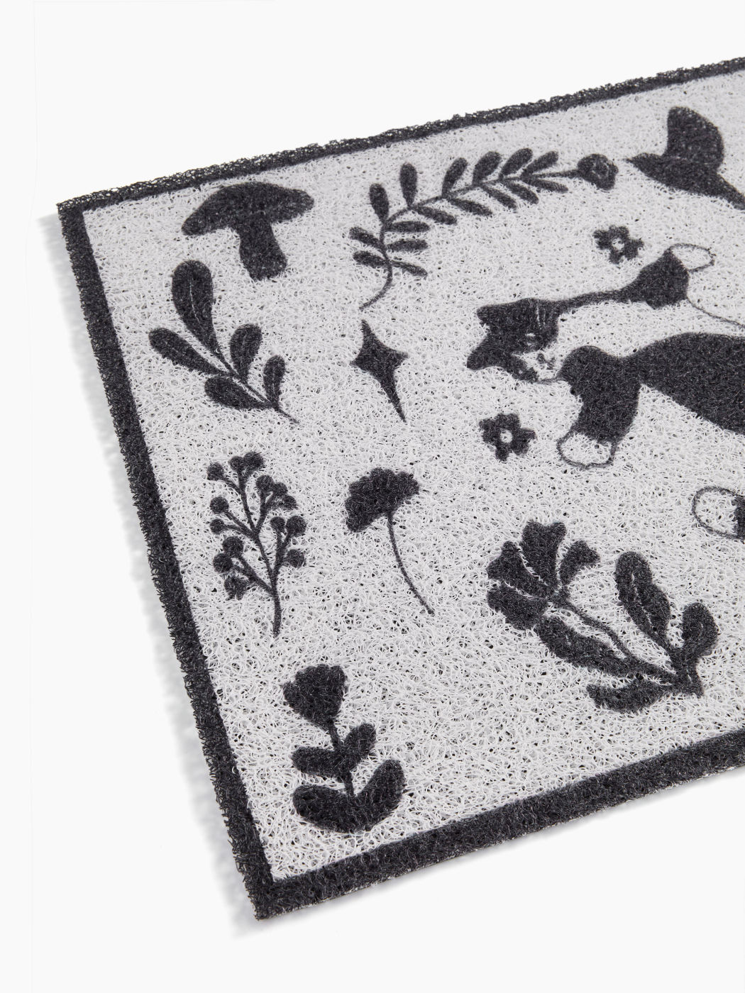 FLORAL & CAT DOORMAT
