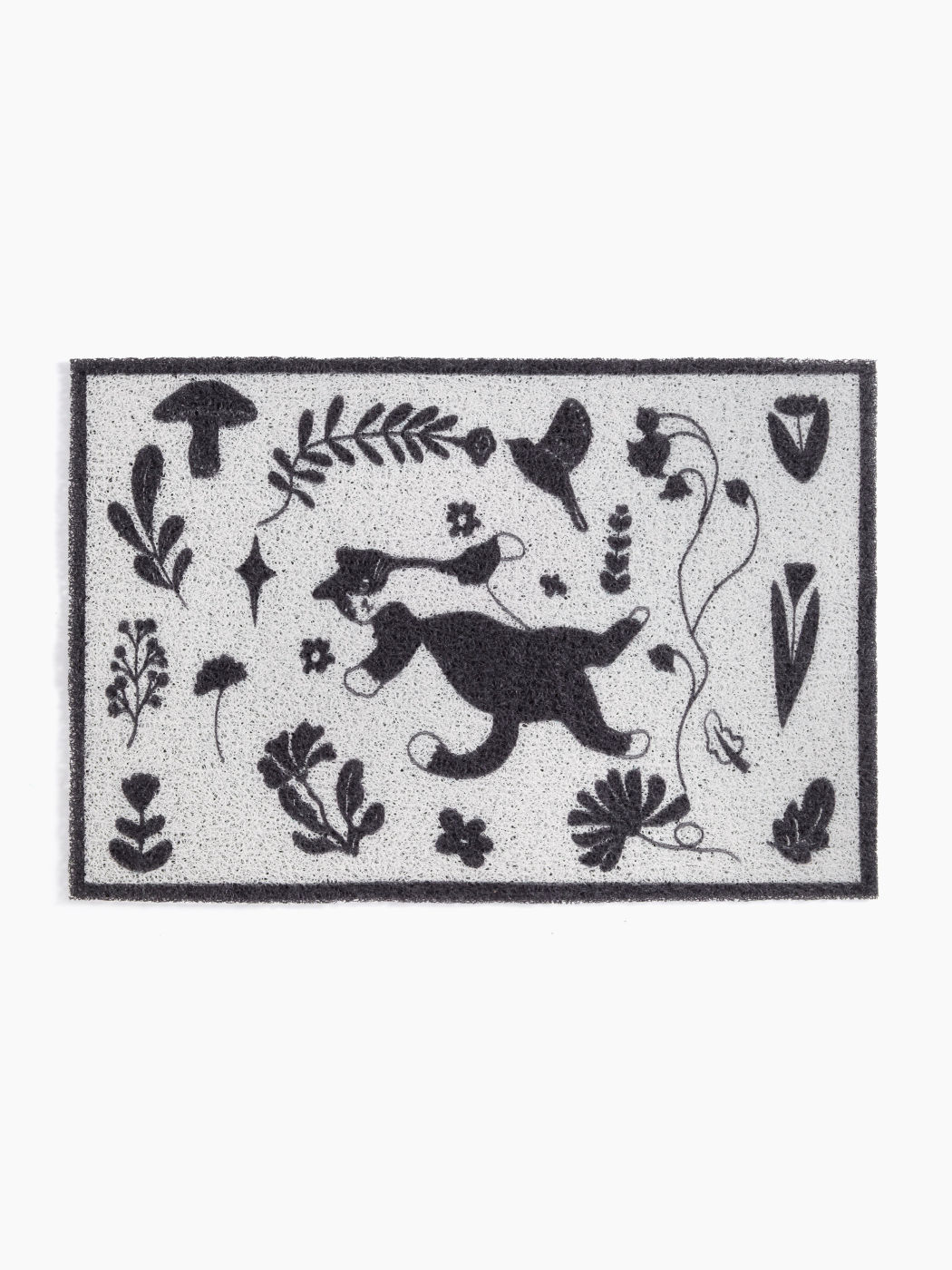 FLORAL & CAT DOORMAT