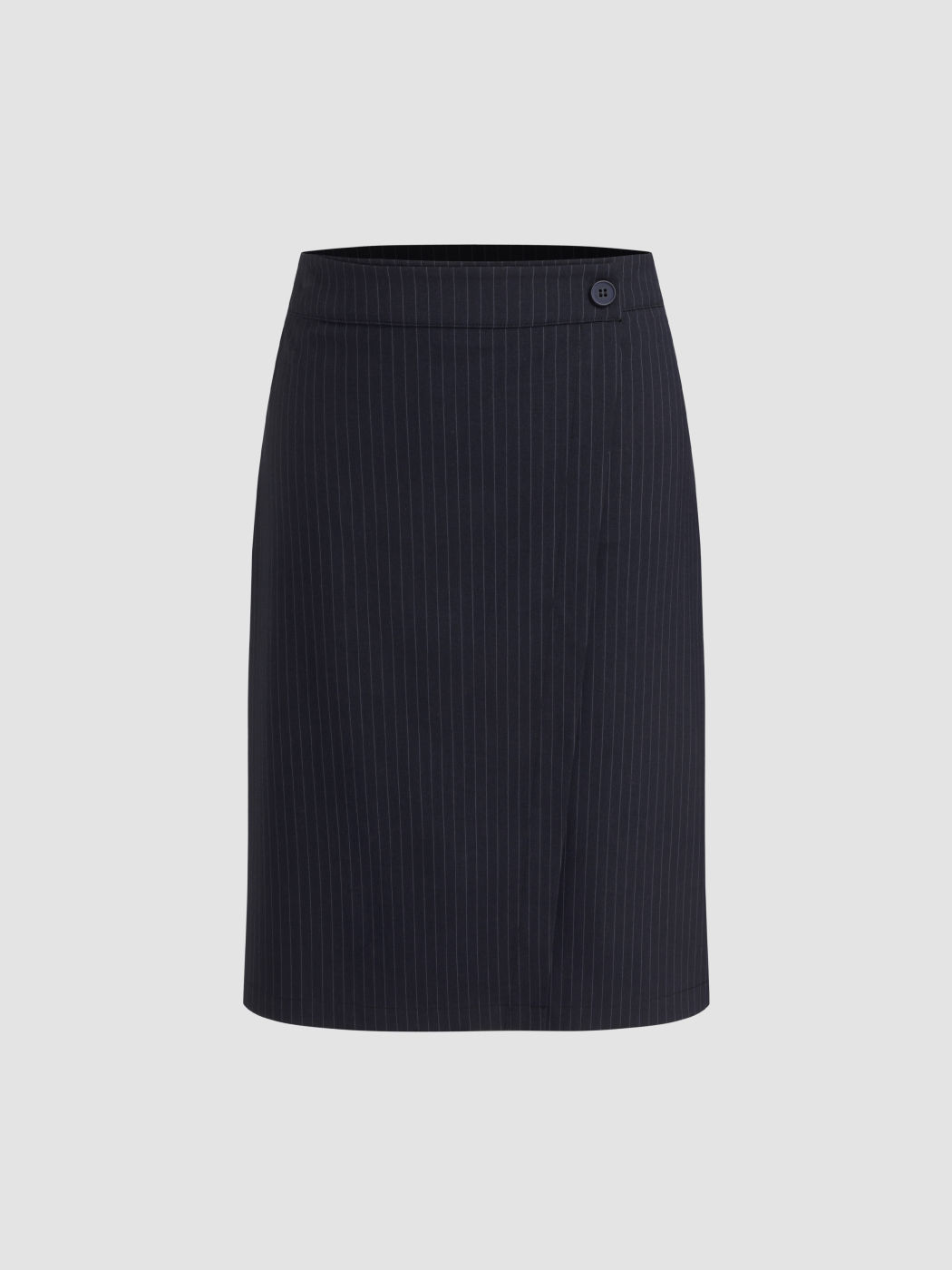 Mid Rise Stripe Midi Skirt