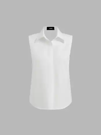 Baumwoll-Sleeveless-Shirt & Jeans-Hochbund-Minirock