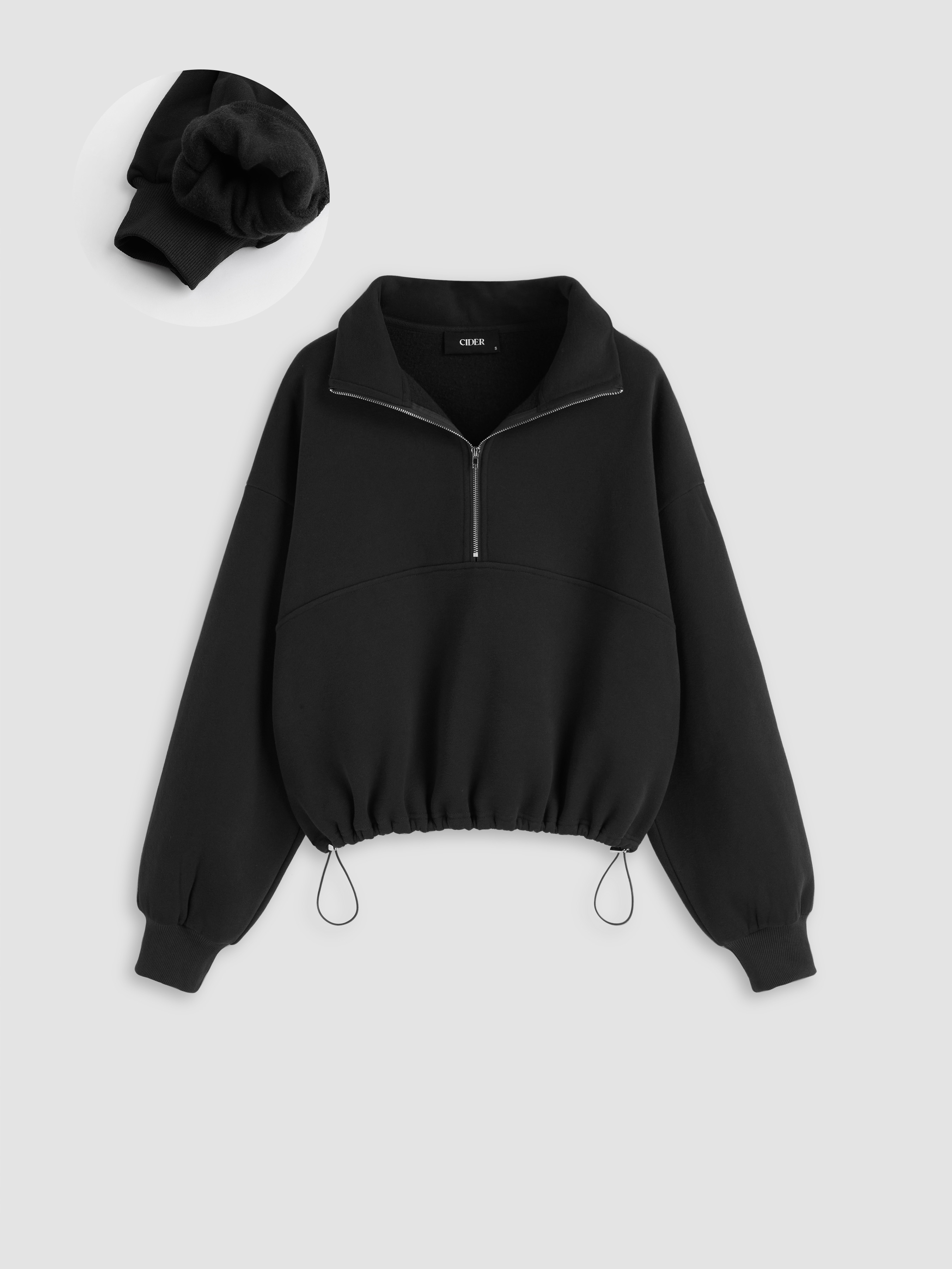 【CAROL SHOPPE】韓国★DAILY FLEECE PULLOVER☆Black 1735129149000-A4rwXr.jpg