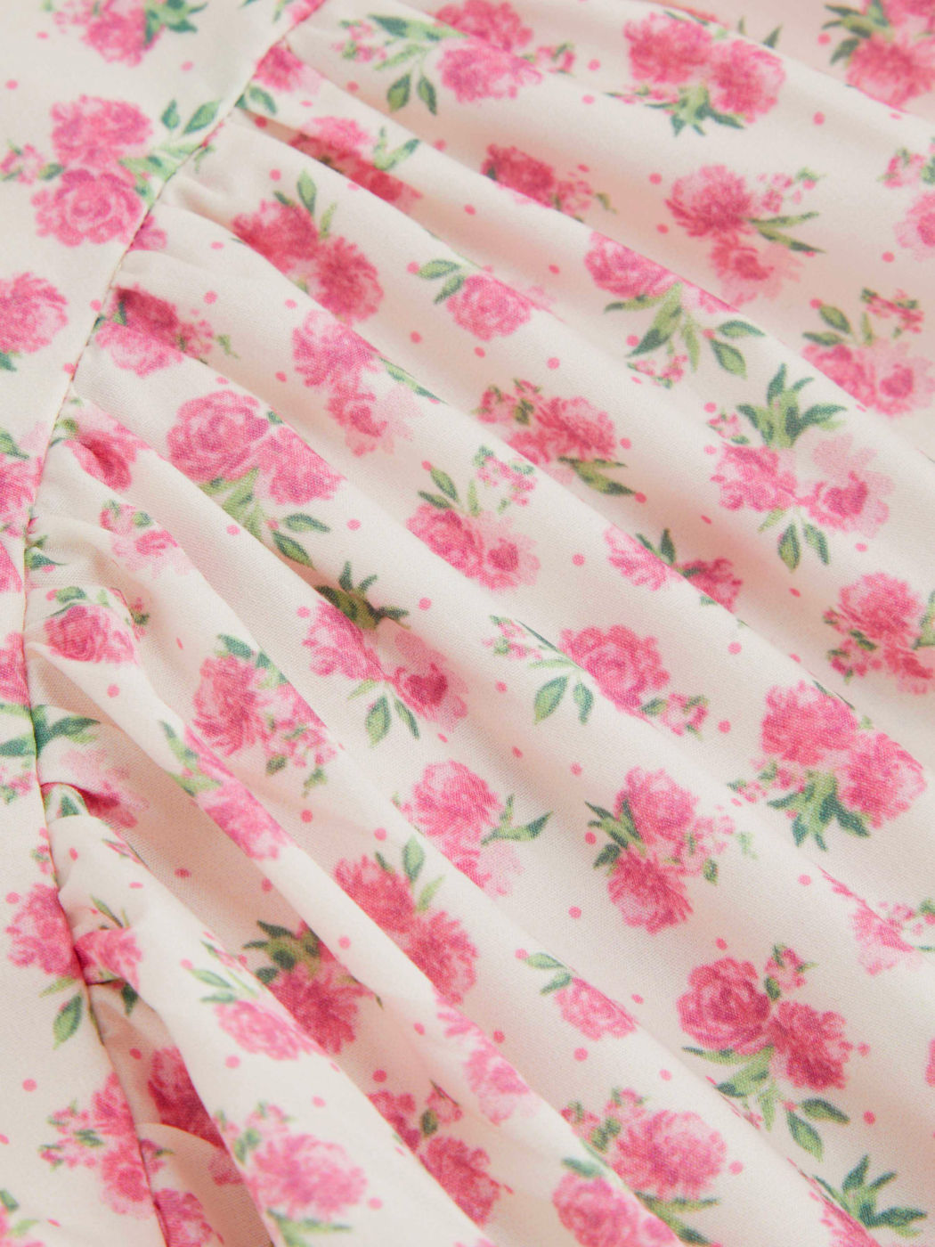 Quadratischer Ausschnitt Blumen Rüschen Maxikleid