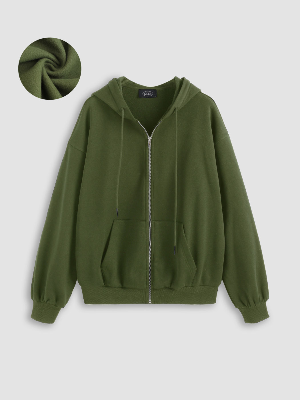 Fleece Stripe Stand Collar Drawstring Half Zip Oversized Sweatshirt