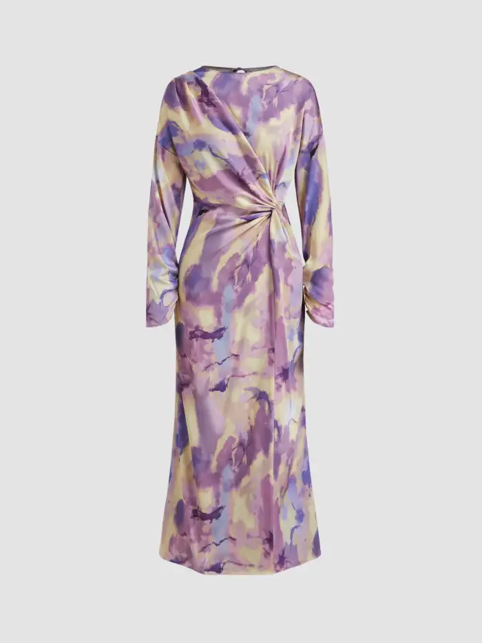 Floral Ruched Maxi Dress