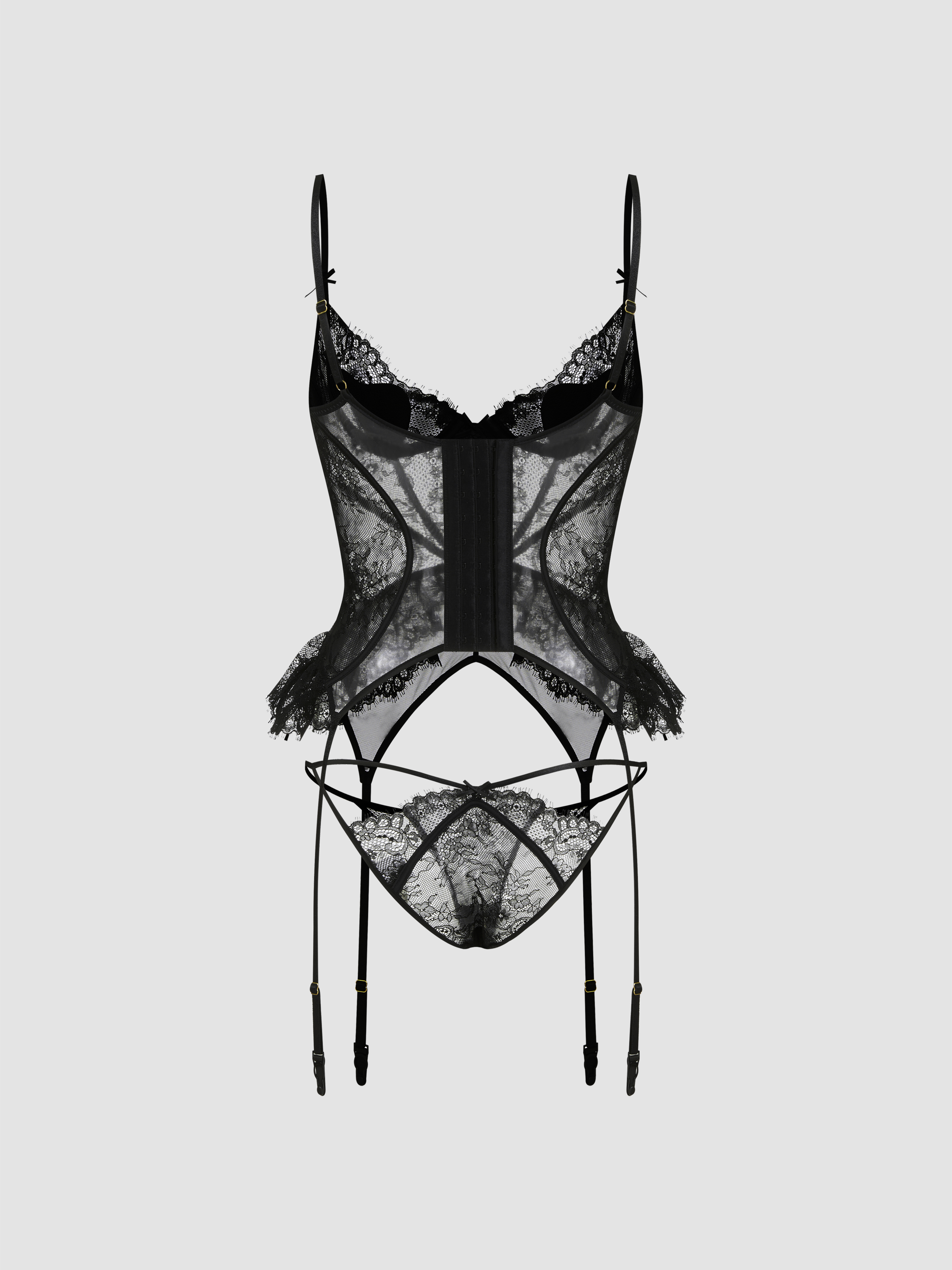 ロドリリオン　LACE LINGERIE V-NECK PULLOVER Rolewpy Deep V Neck Lace Bra Removable Padded Bralette