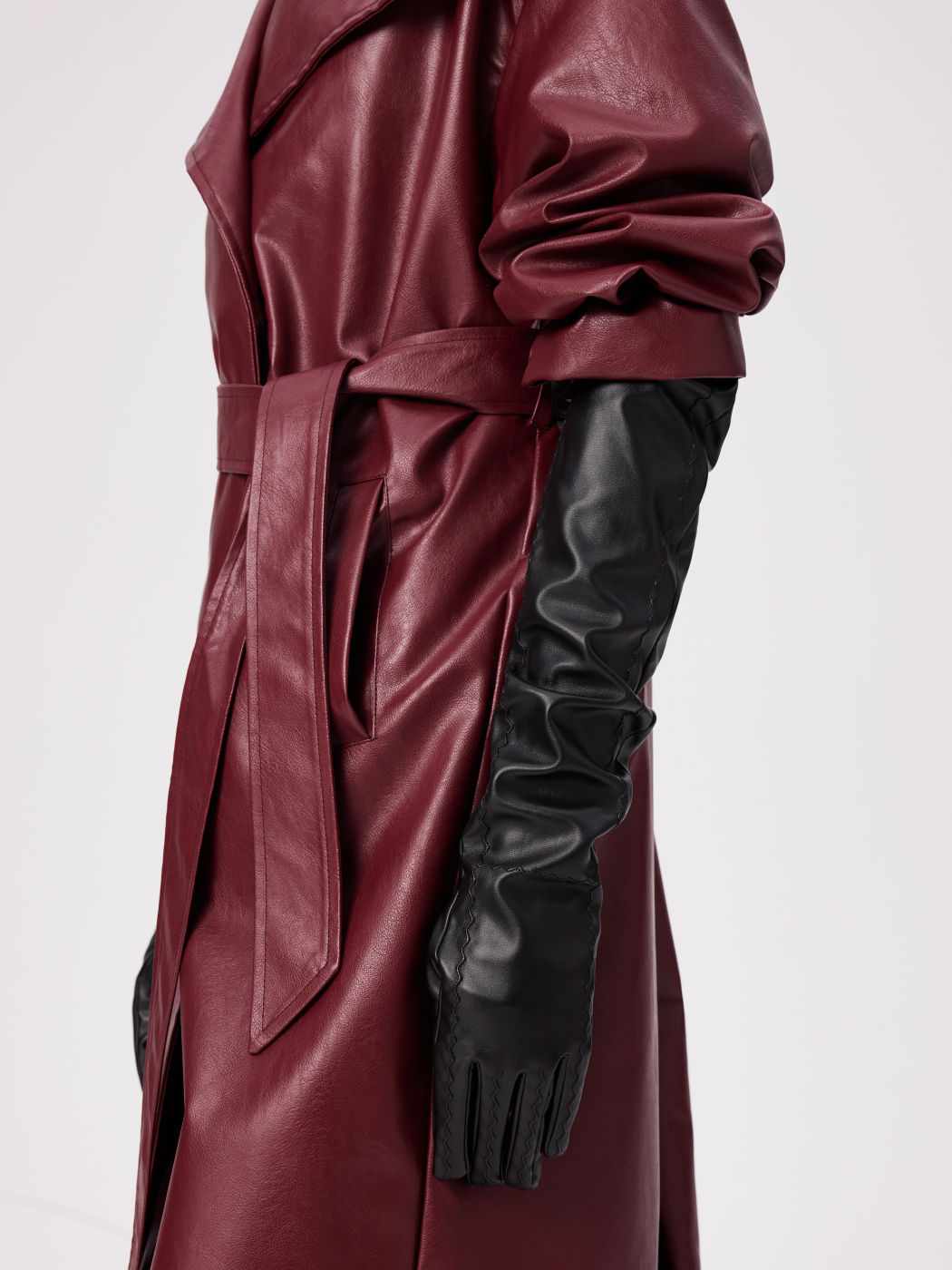 Fauxleder Lange Handschuhe