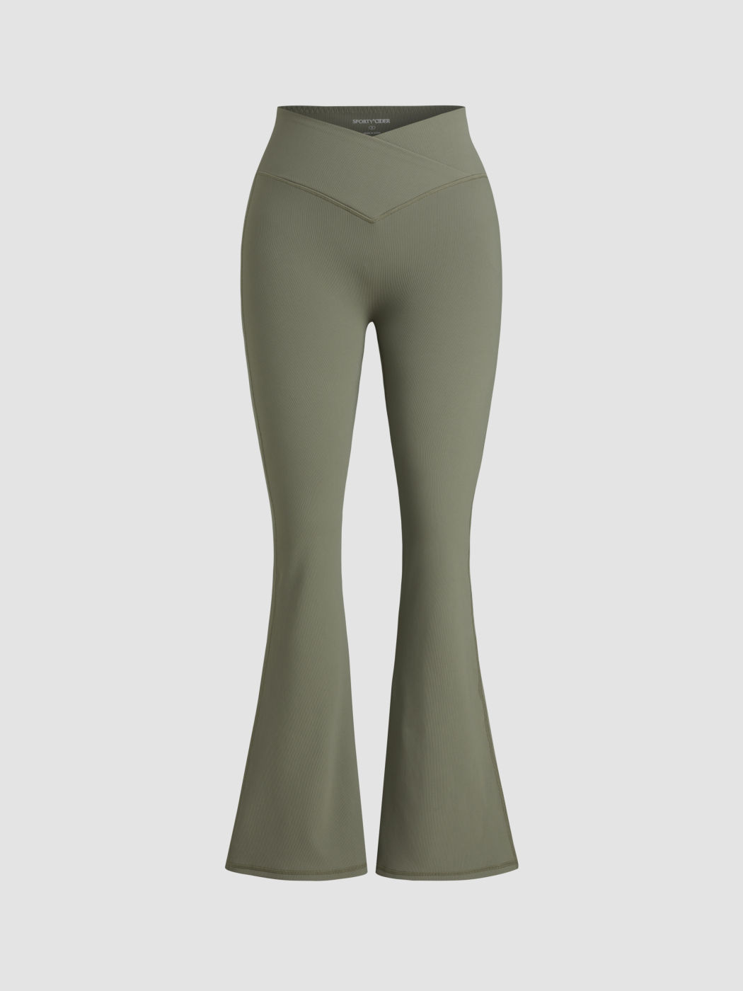 High Rise Solid Flared Leggings
