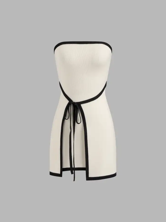 Woven Halter Neckline Cut Out Ruched Mini Dress For Vacation