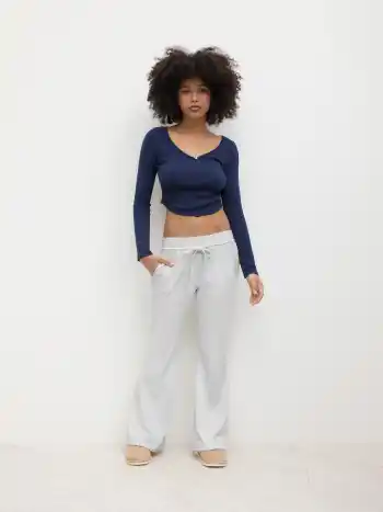 Low Rise Flared Sweatpants 