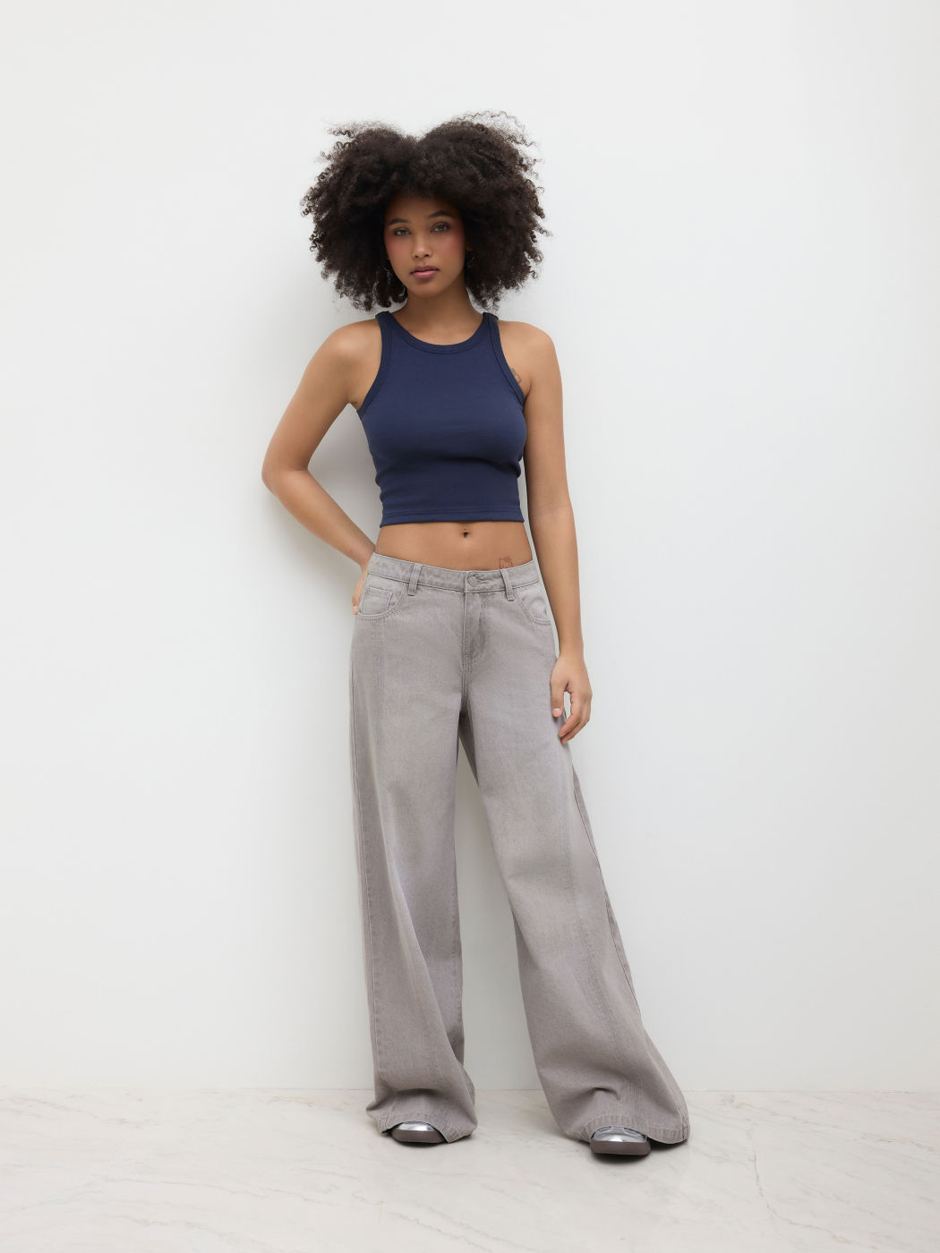 Denim Low Rise Pocket Baggy Jeans