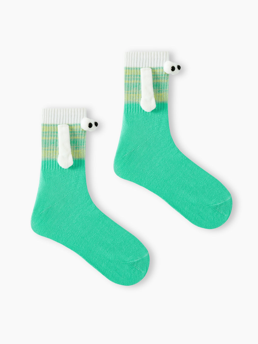 MAGNETIC HOLDING HANDS EYE DECOR CREW SOCKS