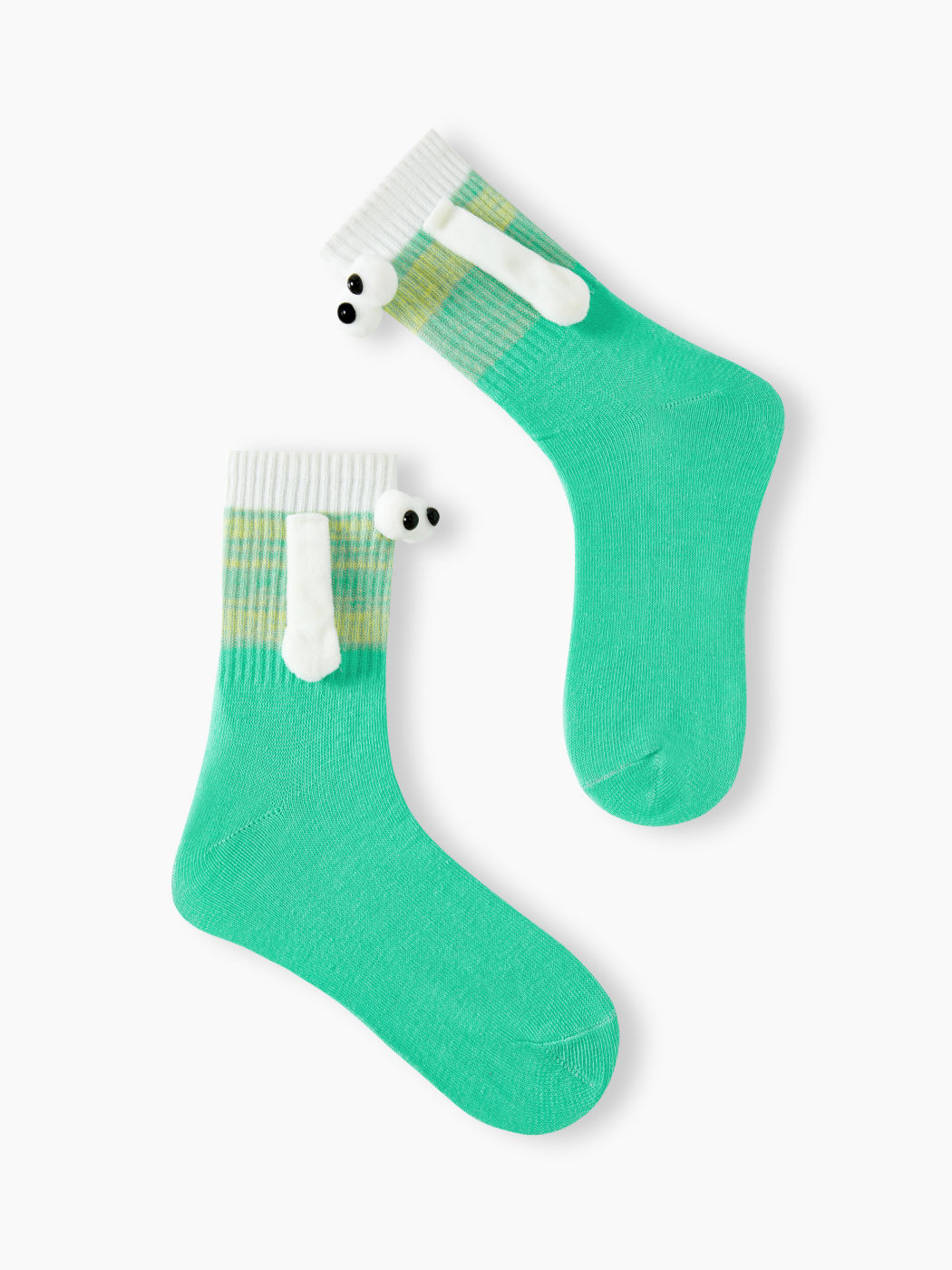 MAGNETIC HOLDING HANDS EYE DECOR CREW SOCKS