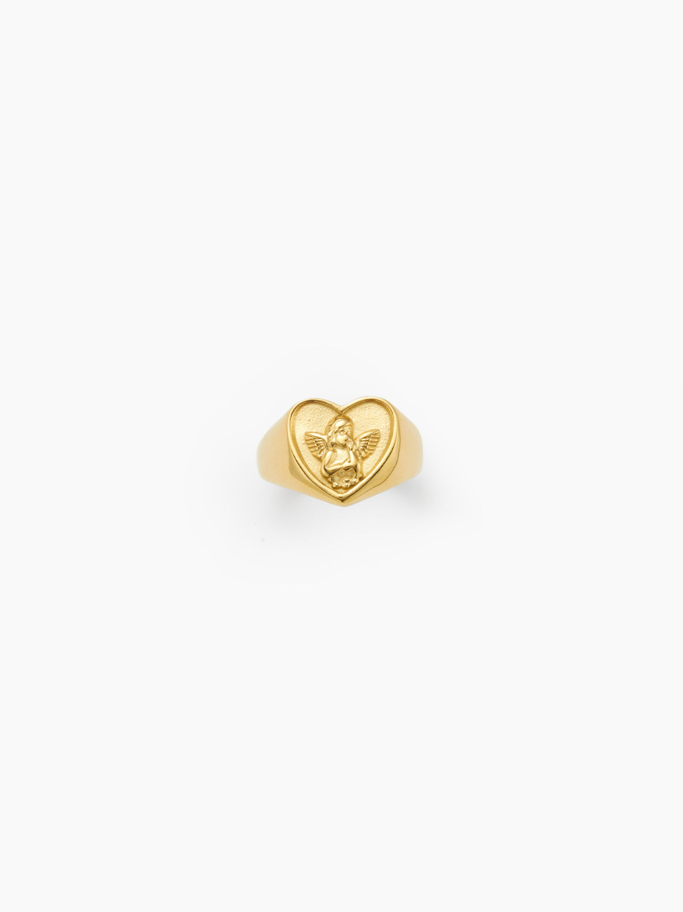 ANGEL & HEART 18K GOLD PLATED STAINLESS STEEL RING