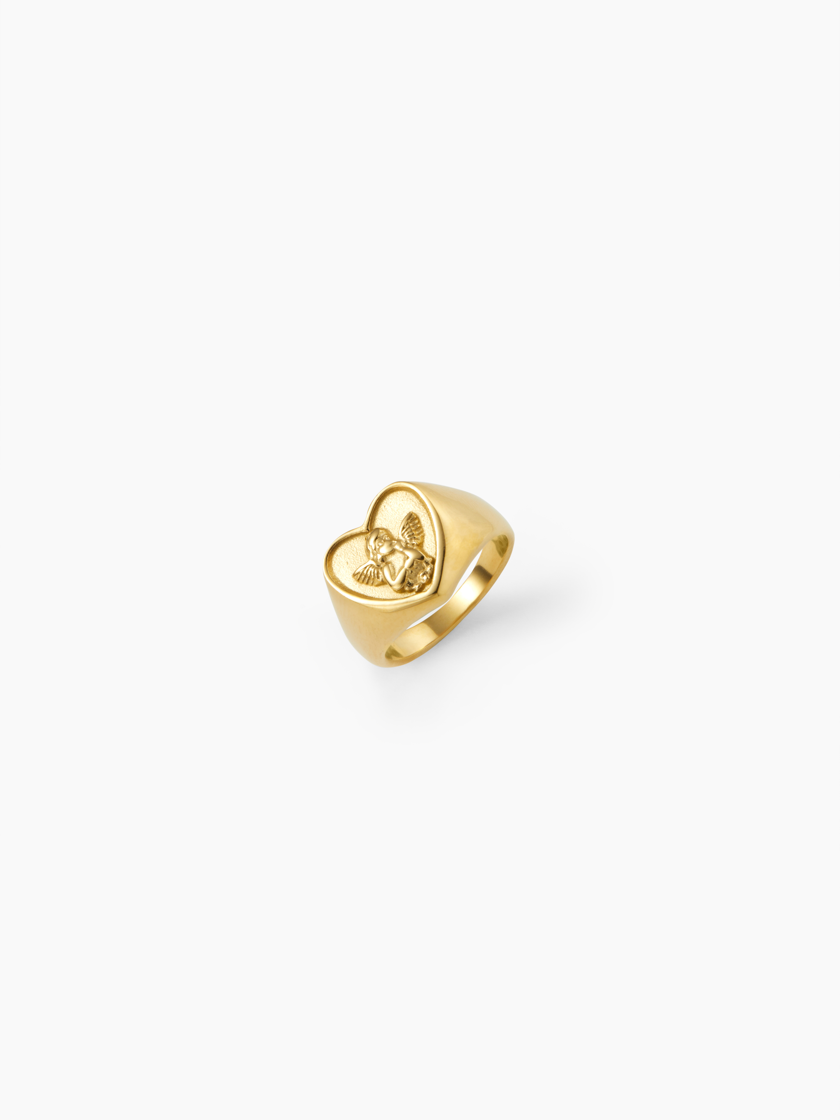 ANGEL & HEART 18K GOLD PLATED STAINLESS STEEL RING