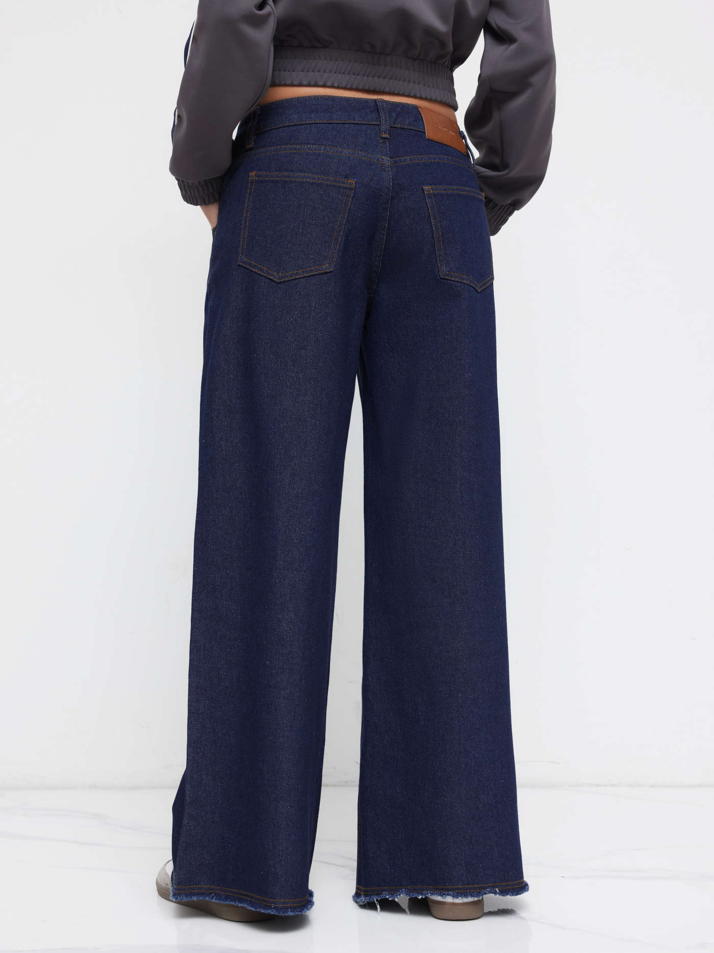 Denim Cider Denim Low Rise Wide Leg Jeans For Work