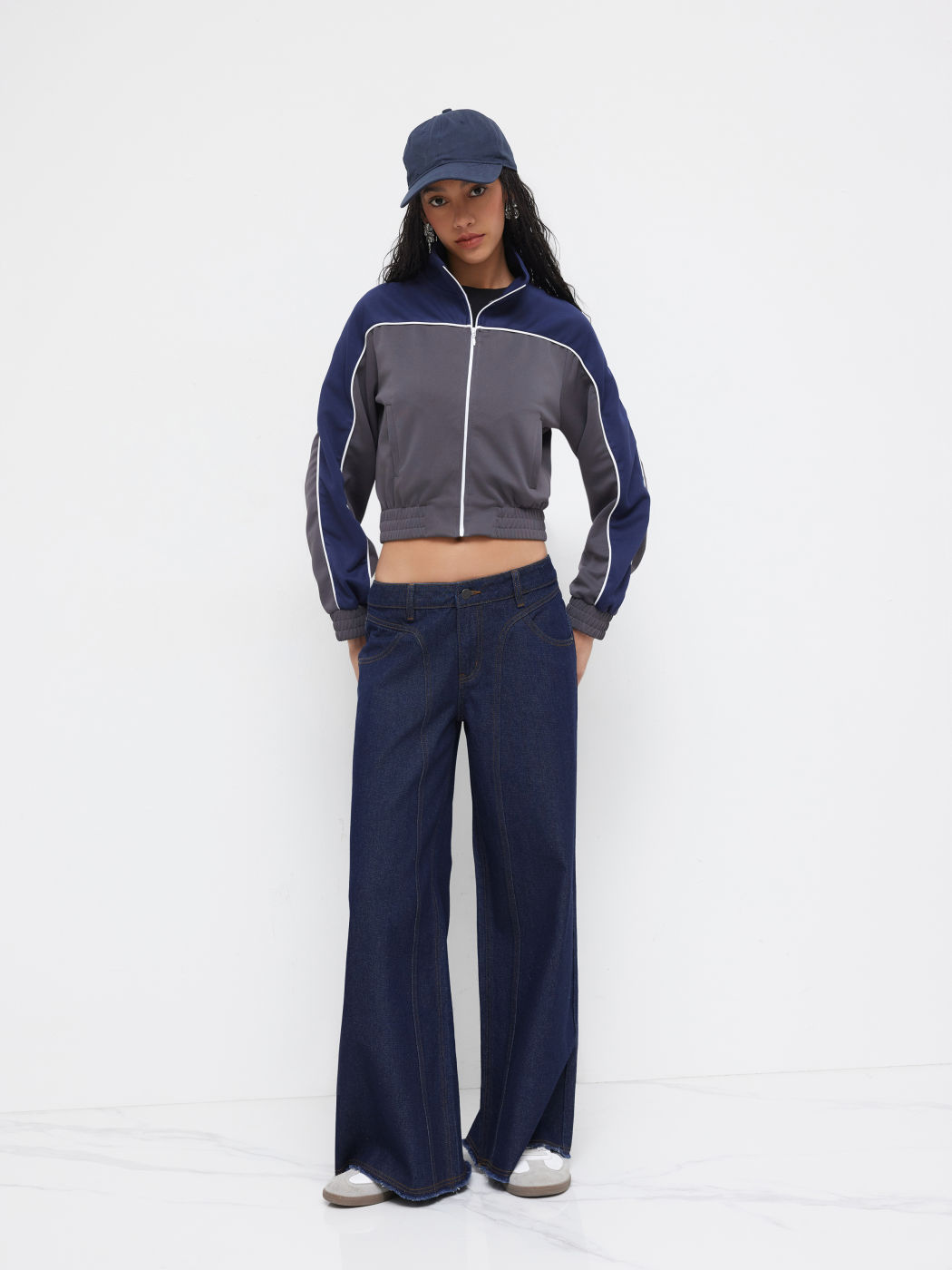 Cider Denim Low Rise Wide Leg Jeans