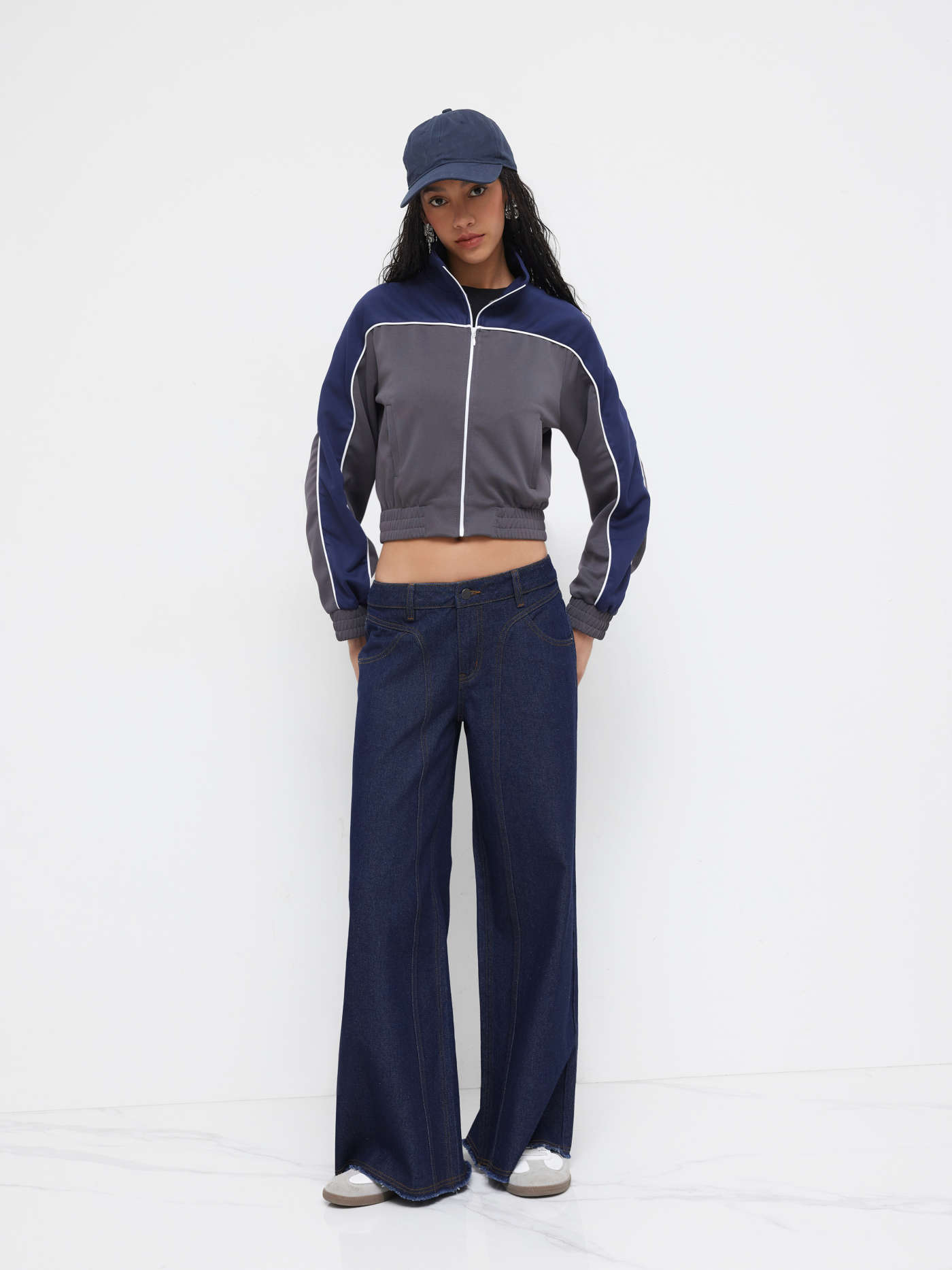 Denim Cider Denim Low Rise Wide Leg Jeans For Work