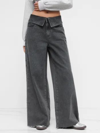 Cider Denim Low Rise Pocket Baggy Jeans