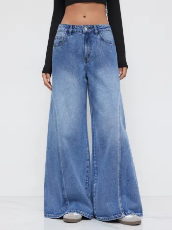 Cider Denim Low Rise Baggy Jeans