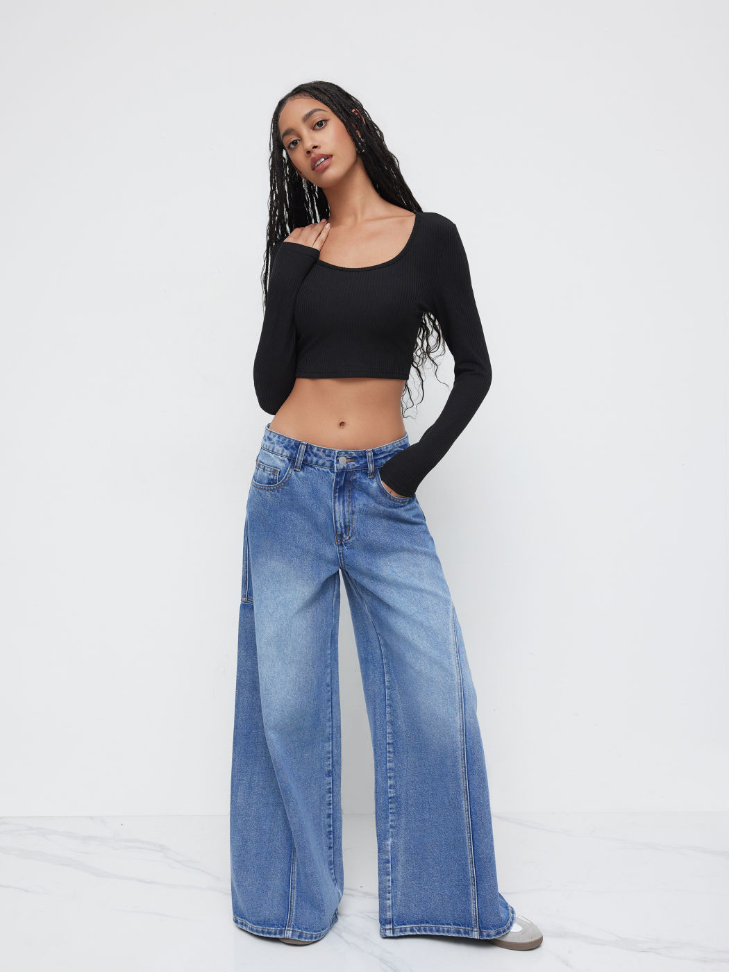 Cider Denim Low Rise Baggy Jeans