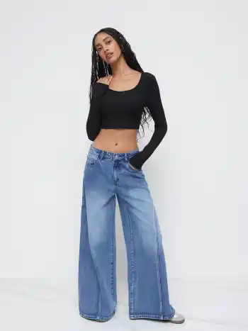Cider Denim Low Rise Baggy Jeans