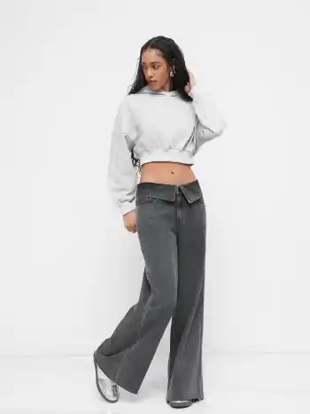 Cider Denim Low Rise Pocket Baggy Jeans