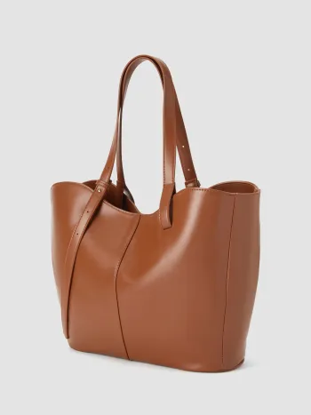 Halbmond Verstellbare Kunstleder Tote Bag