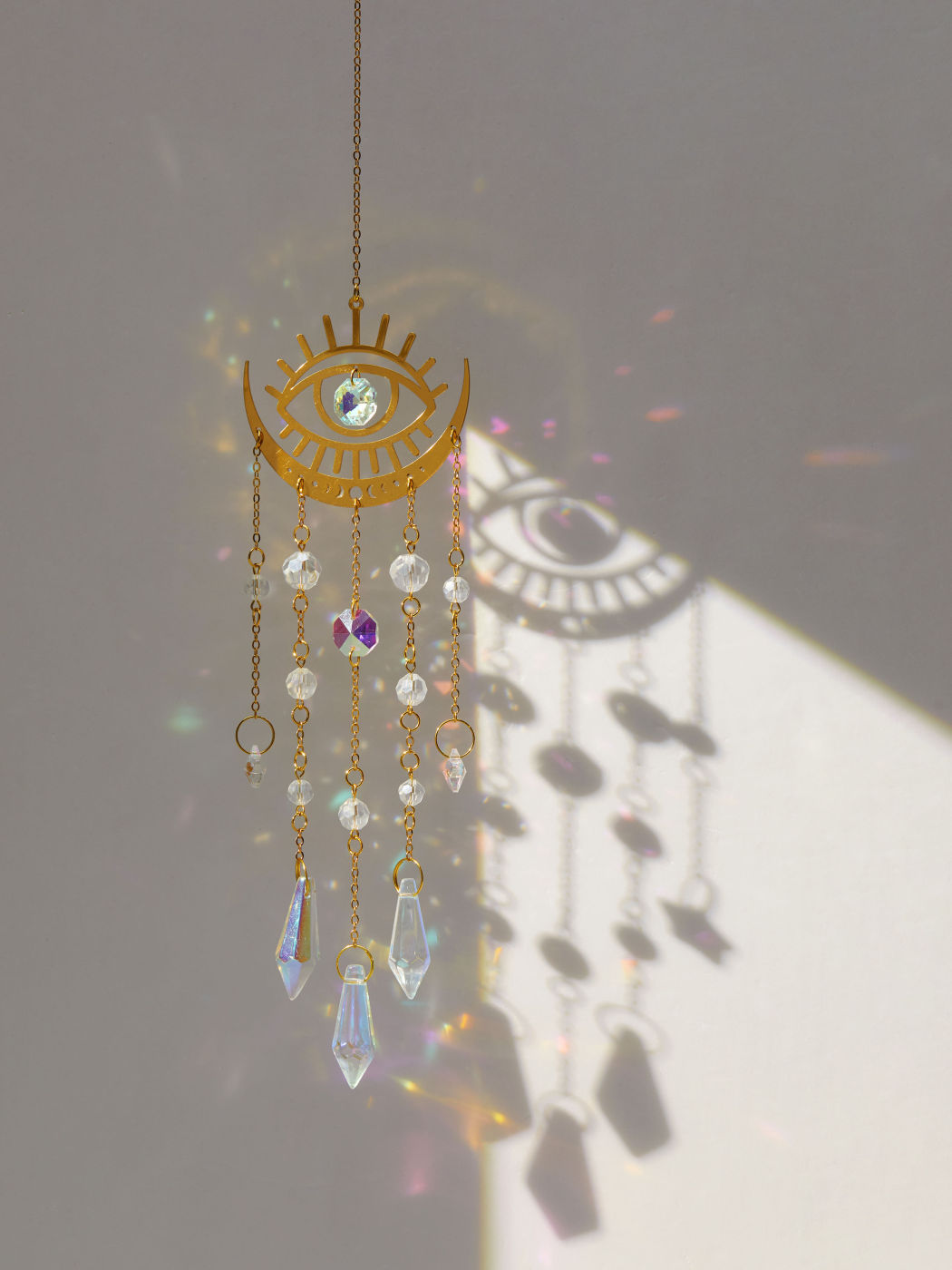 EYE & MOON & RHINESTONE WALL HANGING