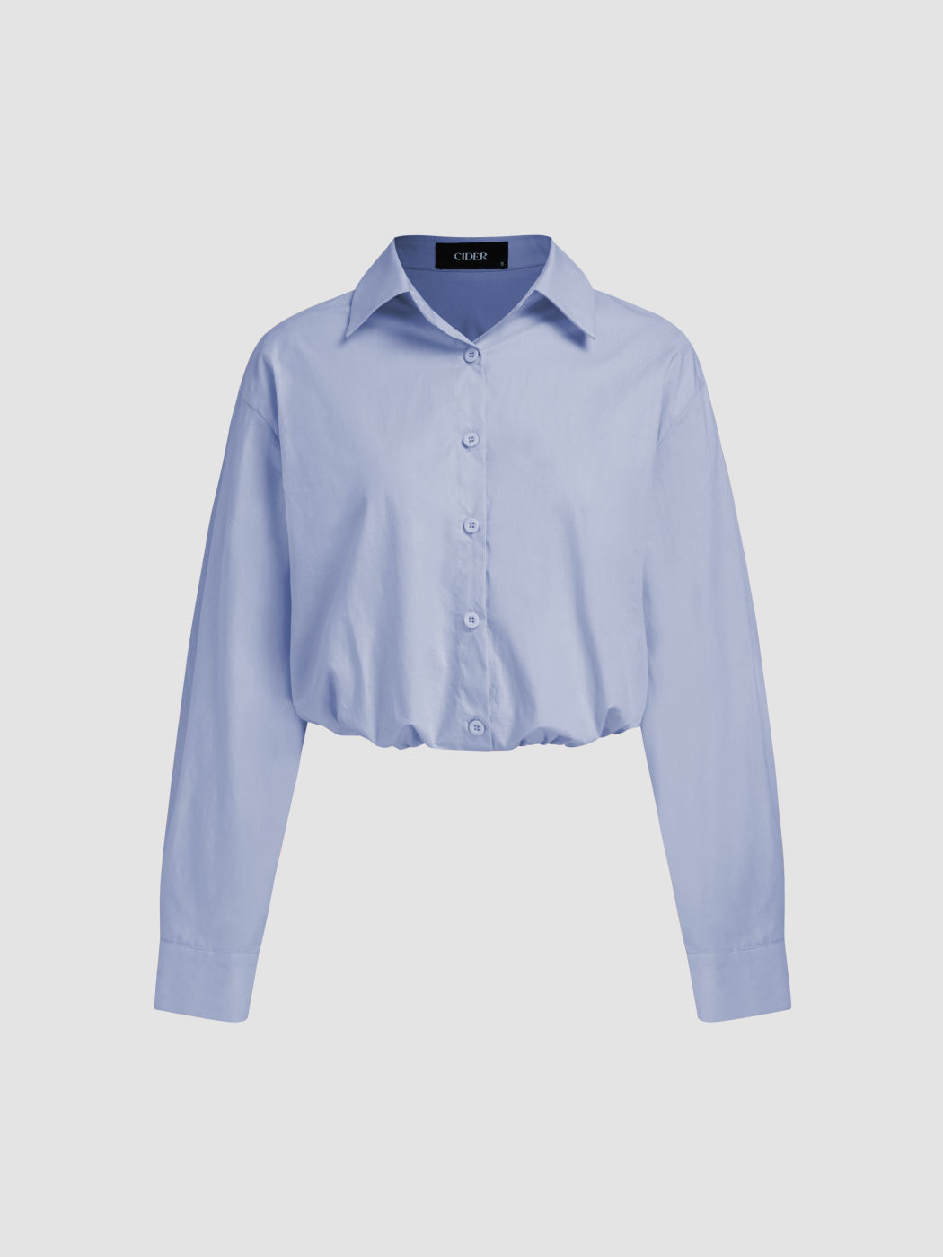 100% Cotton Polo Elastic Hem Shirt